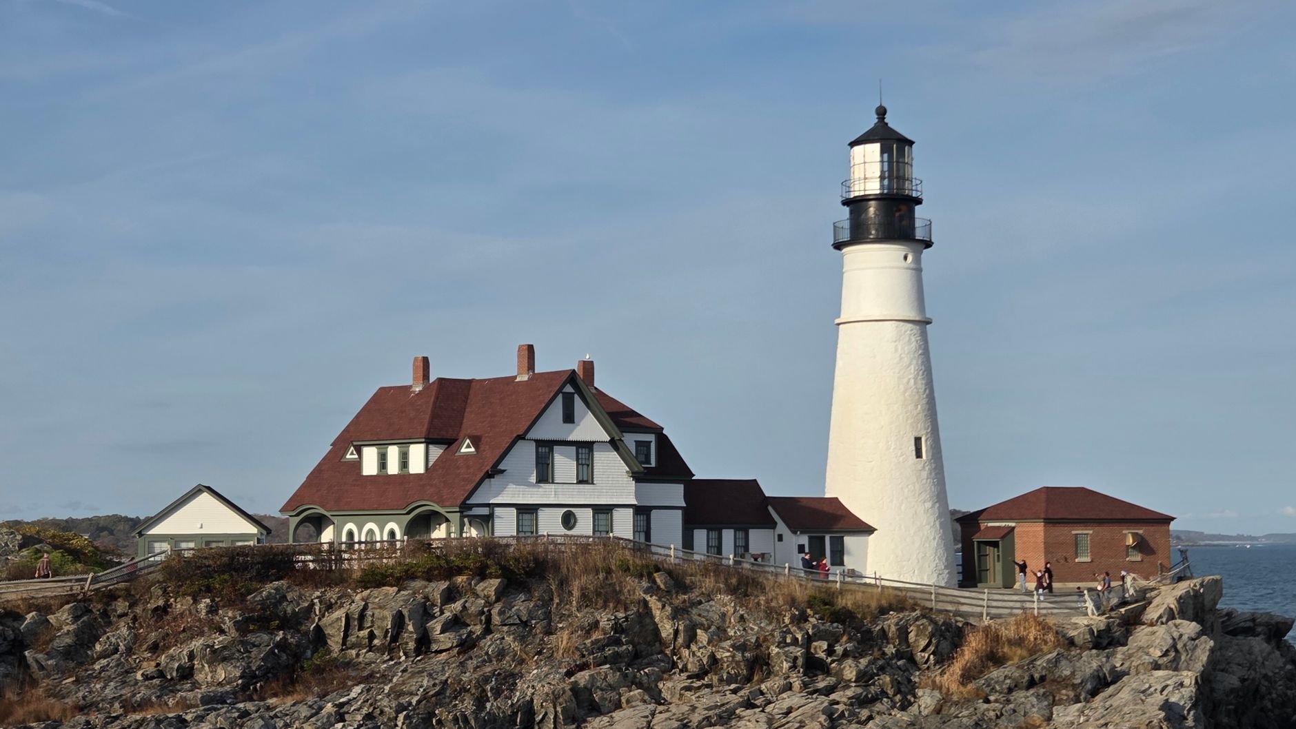 Portland Head Light in Maine, overlooking the Atlantic Ocean.
